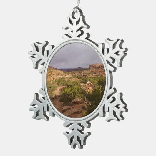 Neck Springs Trail in Canyonlands National Park Tin Sneeuwvlok Ornament (Rechts)