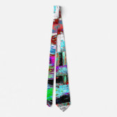 Neck Tie – Abstract Grid Stropdas (Achterkant)