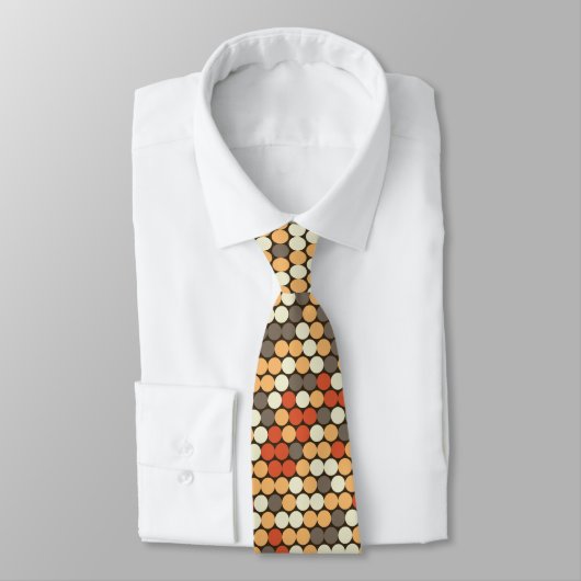 Neck Tie met stippen in retro stijl Stropdas (Gebonden)
