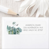 Neck van het Bos Nieuwe adreslabel Etiket