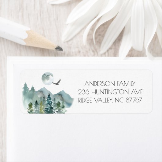 Neck van het Bos Nieuwe adreslabel Etiket (Insitu)