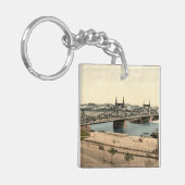 Neckar Bridge, Mannheim, Duitsland Sleutelhanger (Voorkant Links)