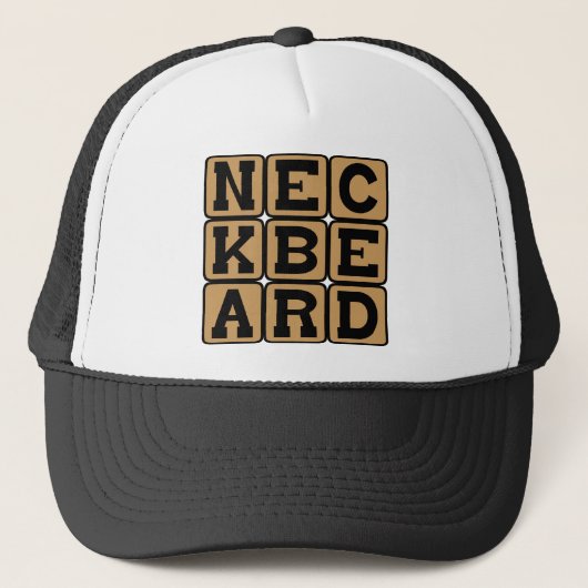 Neckbeard, internetmeme trucker pet (Voorkant)