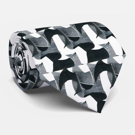 Necktie - Abstract 'blades'-ontwerp Stropdas (Opgerold)