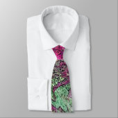 NECKTIE/ABSTRACT/PLUM, PINK, GROEN EN GEEL STROPDAS (Gebonden)