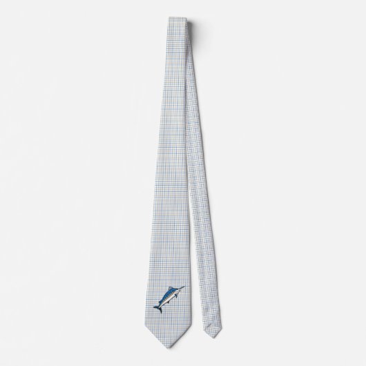 Necktie - Blue Marlin op Pset Stropdas (Voorkant)