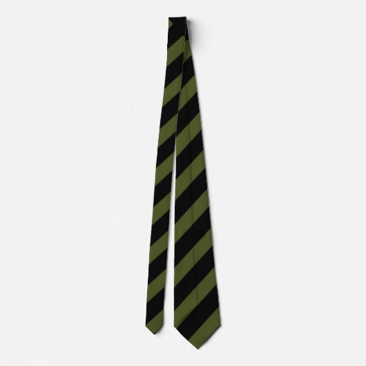 Necktie Buddy Army Green Stars & Stripes Stropdas (Achterkant)
