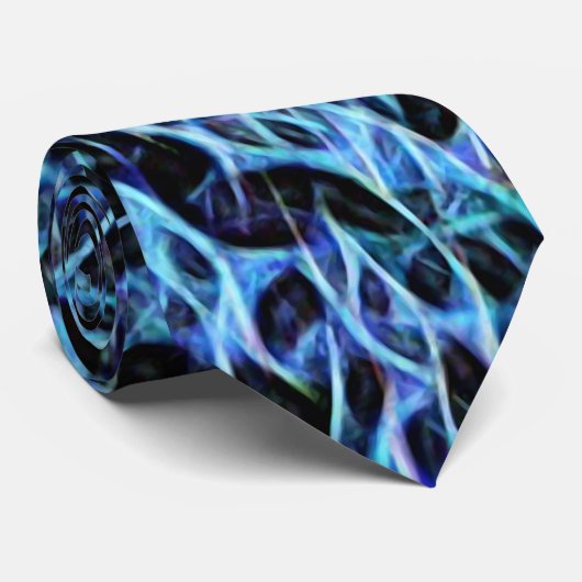 Necktie Buddy Blue Crystal Stropdas (Opgerold)