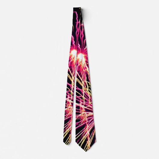 Necktie Buddy Fireworks Pattern Stropdas (Achterkant)
