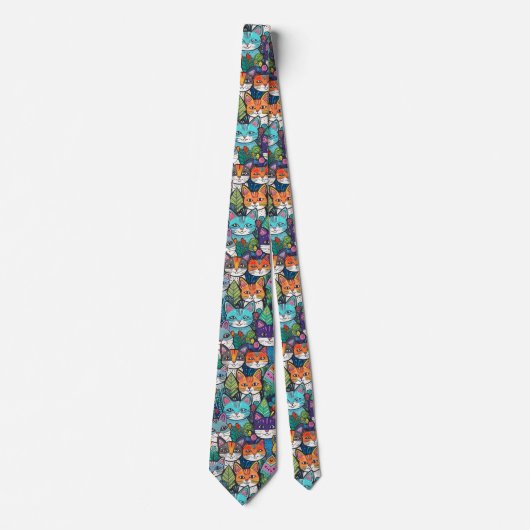NECKTIE - Cats, Cats, and More Cats Stropdas (Voorkant)