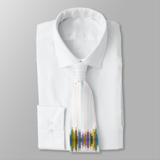 Necktie - gekleurde potloodlijnen stropdas (Gebonden)