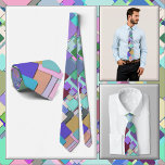 NECKTIE - Het is een vierkante wereld Stropdas<br><div class="desc">Een afbeelding gevuld met vierkanten in tinten blauw, violet en meer, is te zien op deze aantrekkelijke mannen. Necktie (shirt en model niet inbegrepen). Het afbeelding bedekt de gehele voor- en achterkant van het stropdas. ►Het kan niet worden verwijderd of vervangen van de voorkant (zie OPMERKING hieronder) maar kan worden...</div>