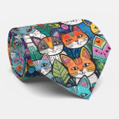 NECKTIE - Katten, Katten, en Meer Katten Stropdas (Opgerold)