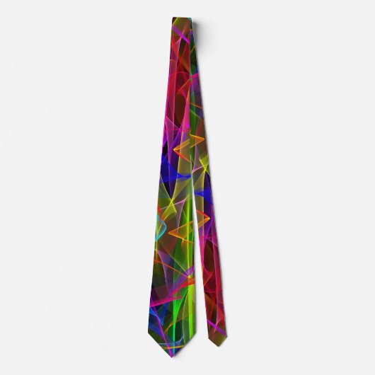 Necktie - Lichtlinten (nacht) Stropdas (Voorkant)