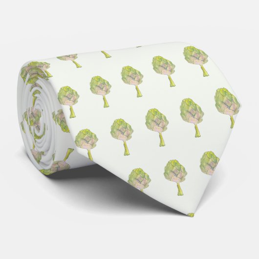 Necktie met Artichokes Stropdas (Opgerold)