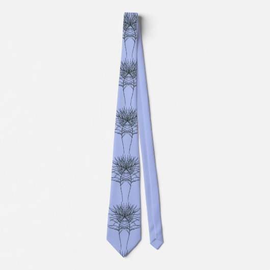 Necktie met lijnen design in blauw stropdas (Voorkant)