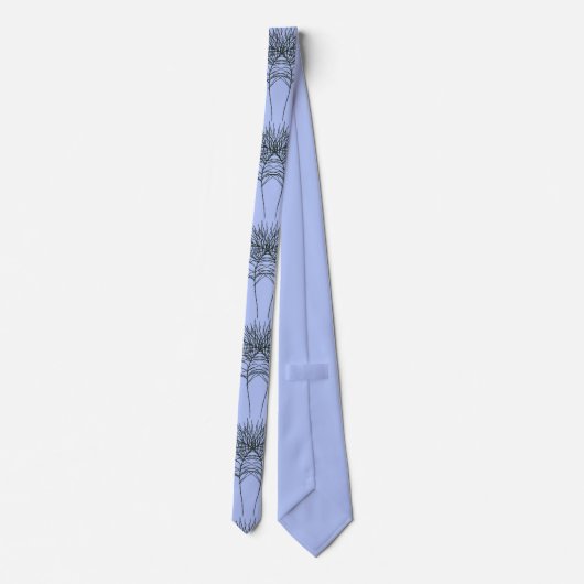 Necktie met lijnen design in blauw stropdas (Achterkant)