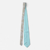 Necktie met modern Brocade Gold White-ontwerp Stropdas (Achterkant)