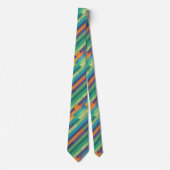 NECKTIE - Multi-color diagonale strepen Stropdas (Voorkant)