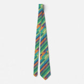 NECKTIE - Multi-color diagonale strepen Stropdas (Achterkant)