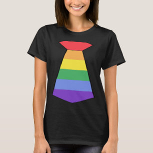 Necktie Pak Stropdas Tuxedo Gay Pride Vlag Kleur W T-shirt