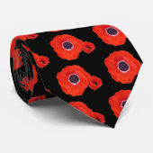 Necktie, PERFECT Red POPPY... Stropdas (Opgerold)