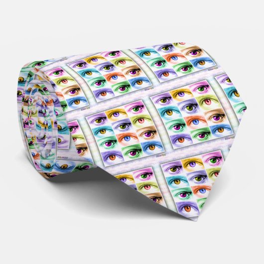 Necktie - Pop Art Eyes Stropdas (Opgerold)