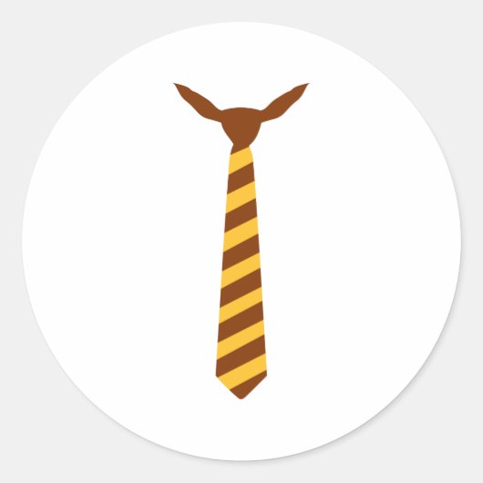 Necktie Ronde Sticker (Voorkant)