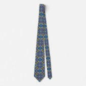 NECKTIE - Schaduwen van Blauw Groen Geel & Violet Stropdas (Voorkant)