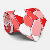 Necktie - Shades of Red 3D Mosaic Stropdas (Opgerold)