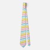 NECKTIE - Strepen in een regenboog van kleuren Stropdas (Voorkant)