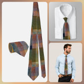 NECKTIE - tinten bruin en meer - Patchwork Stropdas