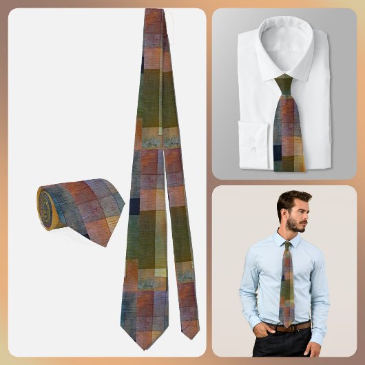 NECKTIE - tinten bruin en meer - Patchwork Stropdas