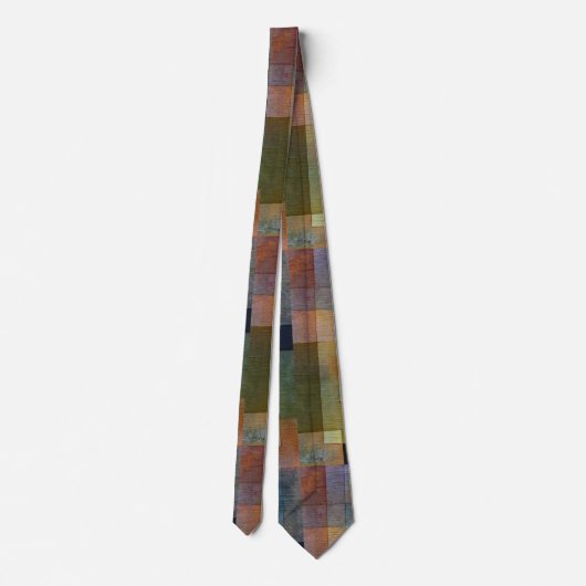 NECKTIE - tinten bruin en meer - Patchwork Stropdas (Achterkant)