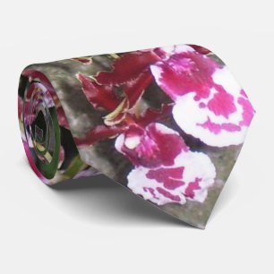 Necktie - Tolumnia Jairak Rainbow Orchid Stropdas