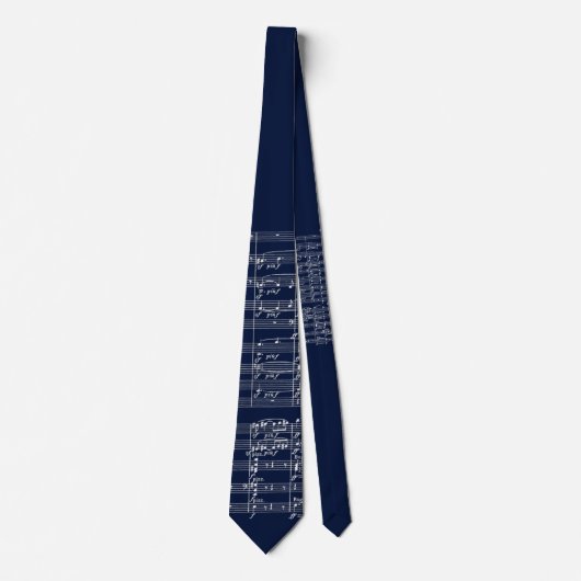 Necktie - Tristan und Isolde Score (Donkerblauw) Stropdas (Voorkant)