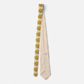 Necktie - Tulip Poplar Tulip op Cream Stropdas (Achterkant)