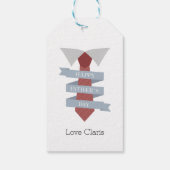 Necktie Vaderdag Gift Label Cadeaulabel (Achterkant)