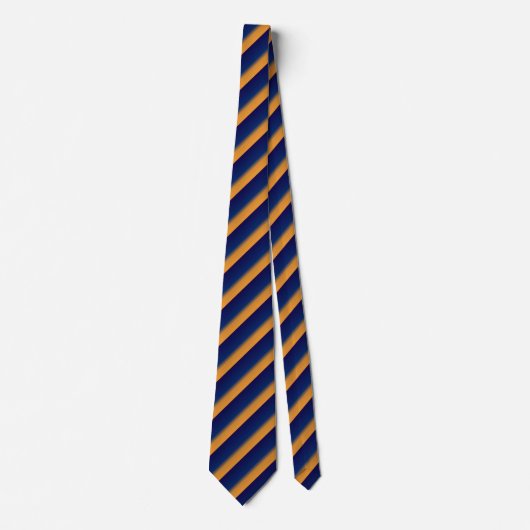 Necktie van Mannen met blauwe en Oranje streep Stropdas (Voorkant)