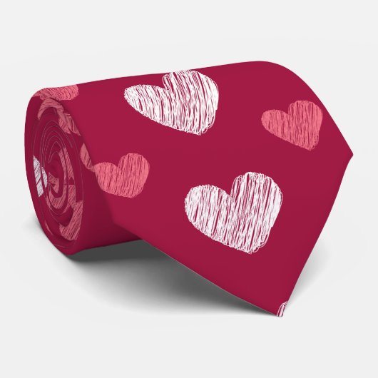 Necktie van Mannen voor hartontwerp Stropdas (Opgerold)