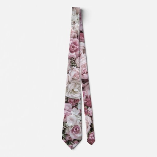 Necktie - Victoriaans Rozen Collage Stropdas (Voorkant)