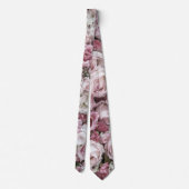Necktie - Victoriaans Rozen Collage Stropdas (Achterkant)