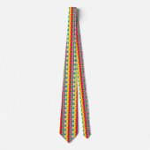 Necktie voor neonpatroon met meerdere kleuren stropdas (Voorkant)