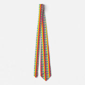 Necktie voor neonpatroon met meerdere kleuren stropdas (Achterkant)