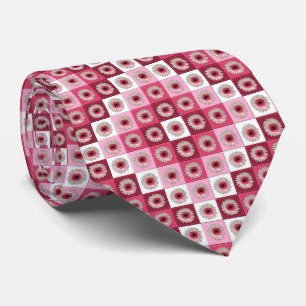 Necktie - Watermelon Lollipop Daisy Quilt Stropdas