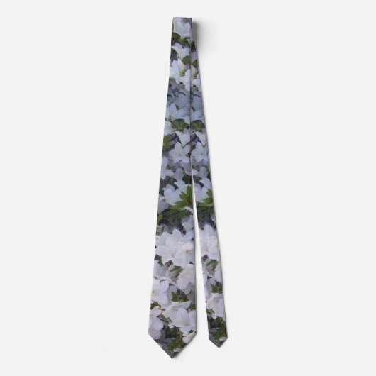Necktie - White Azalea Stropdas (Voorkant)