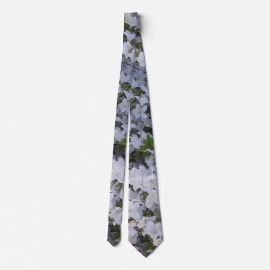Necktie - White Azalea Stropdas (Achterkant)