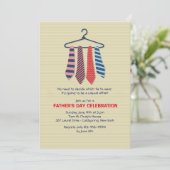 Neckties Vaderdag Uitnodiging (Staand voorkant)
