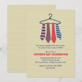 Neckties Vaderdag Uitnodiging (Voorkant / Achterkant)