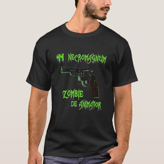 Necromagnum Zombie de-animator T-shirt (Voorkant)